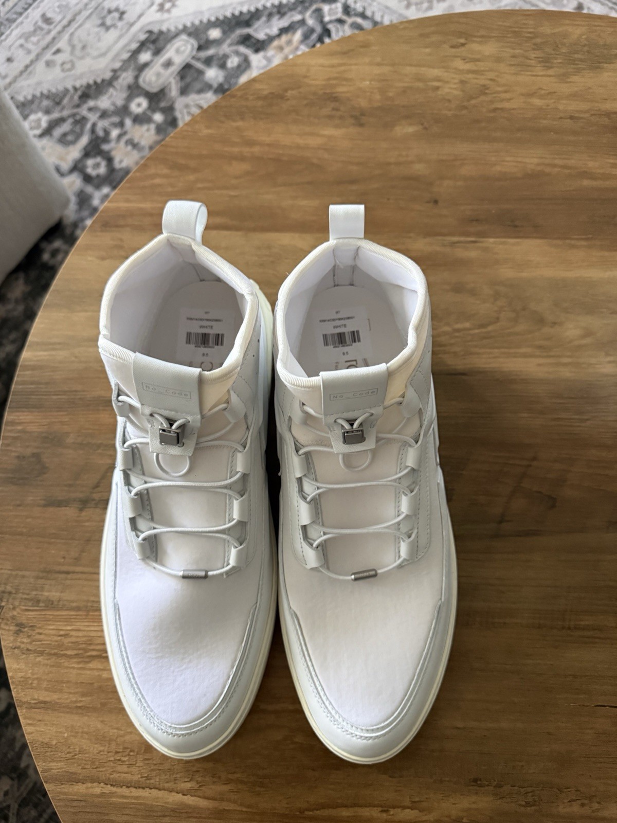 Tod’s No_Code Men’s White Leather High Top Sneakers T-Logo Perforated