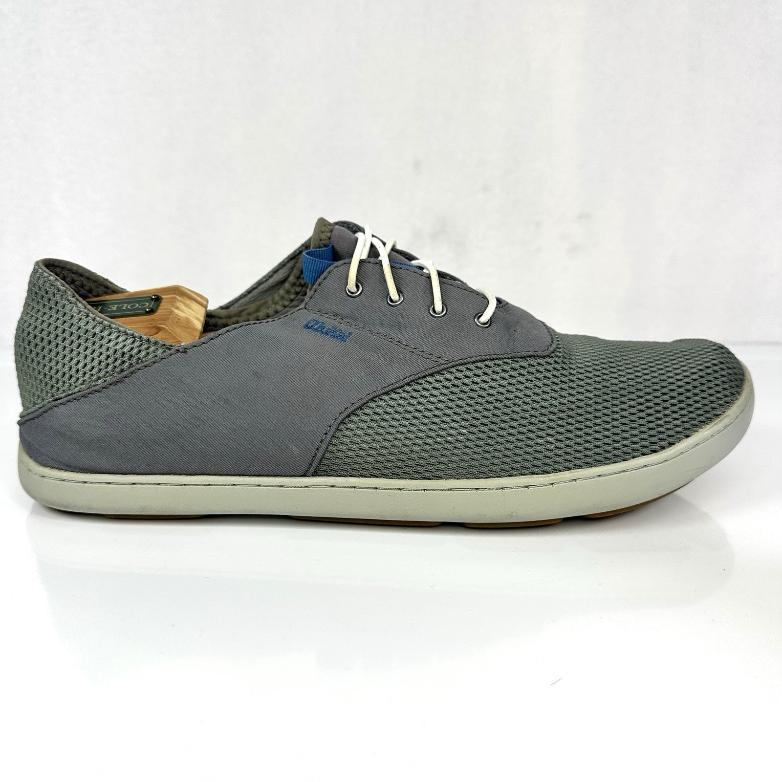 Mens OluKai Nohea Moku Casual Shoes Low Top Sneakers Gray Size 11 Comfort