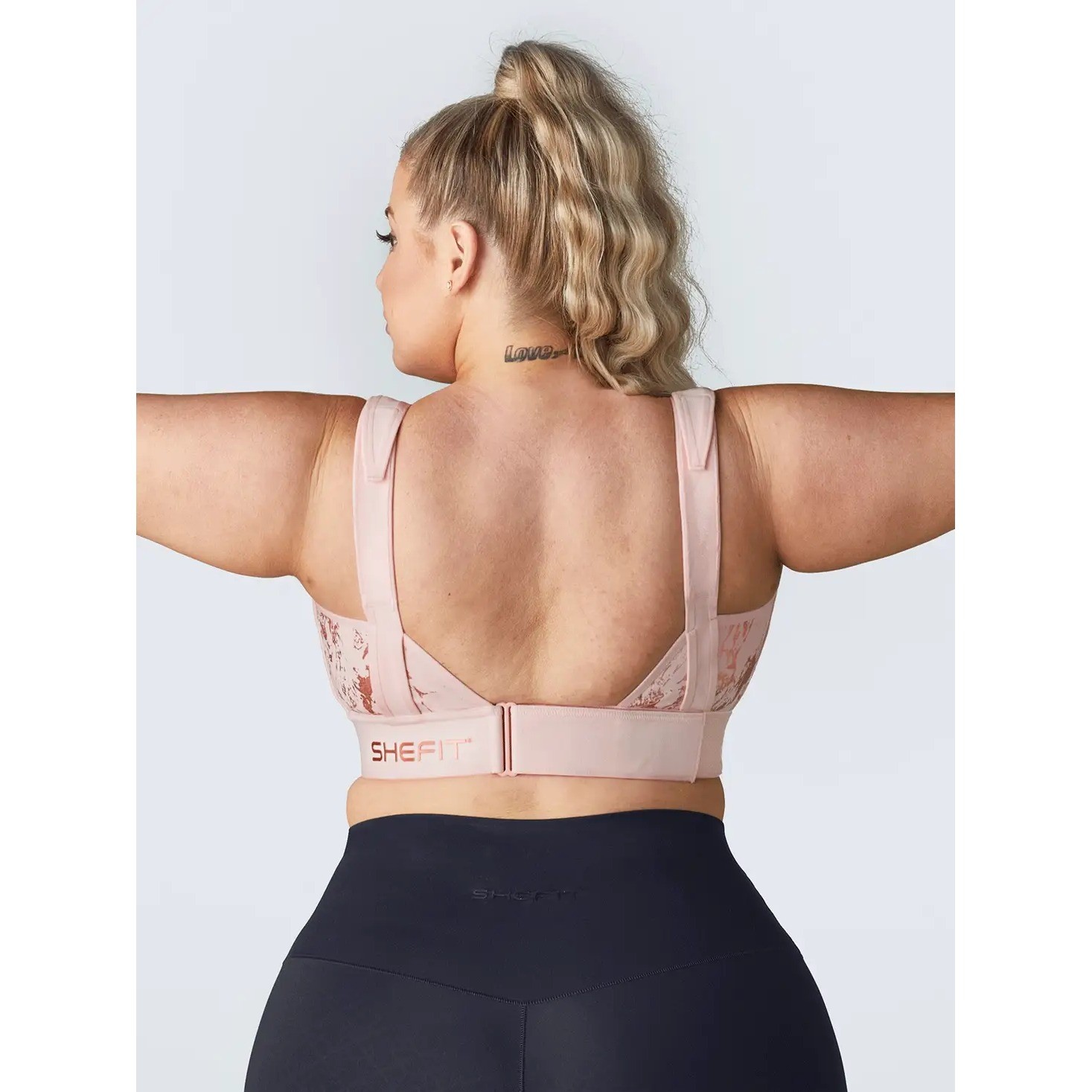 SHEFIT FLEX Blush Sports Bra Size 3Luxe Supportive Activewear Medium Impact