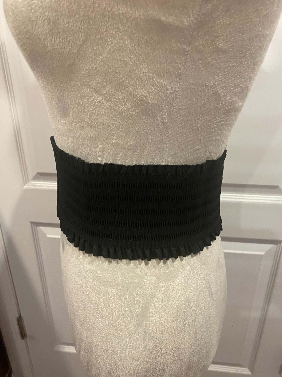 Women Wide Stretch Black Belt Sz 4x34inches (XL)