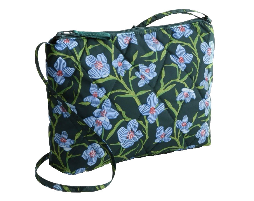 Vera Bradley NWT Large Hipster Crossbody in Ultralight CHARLOTTE STEMS Green