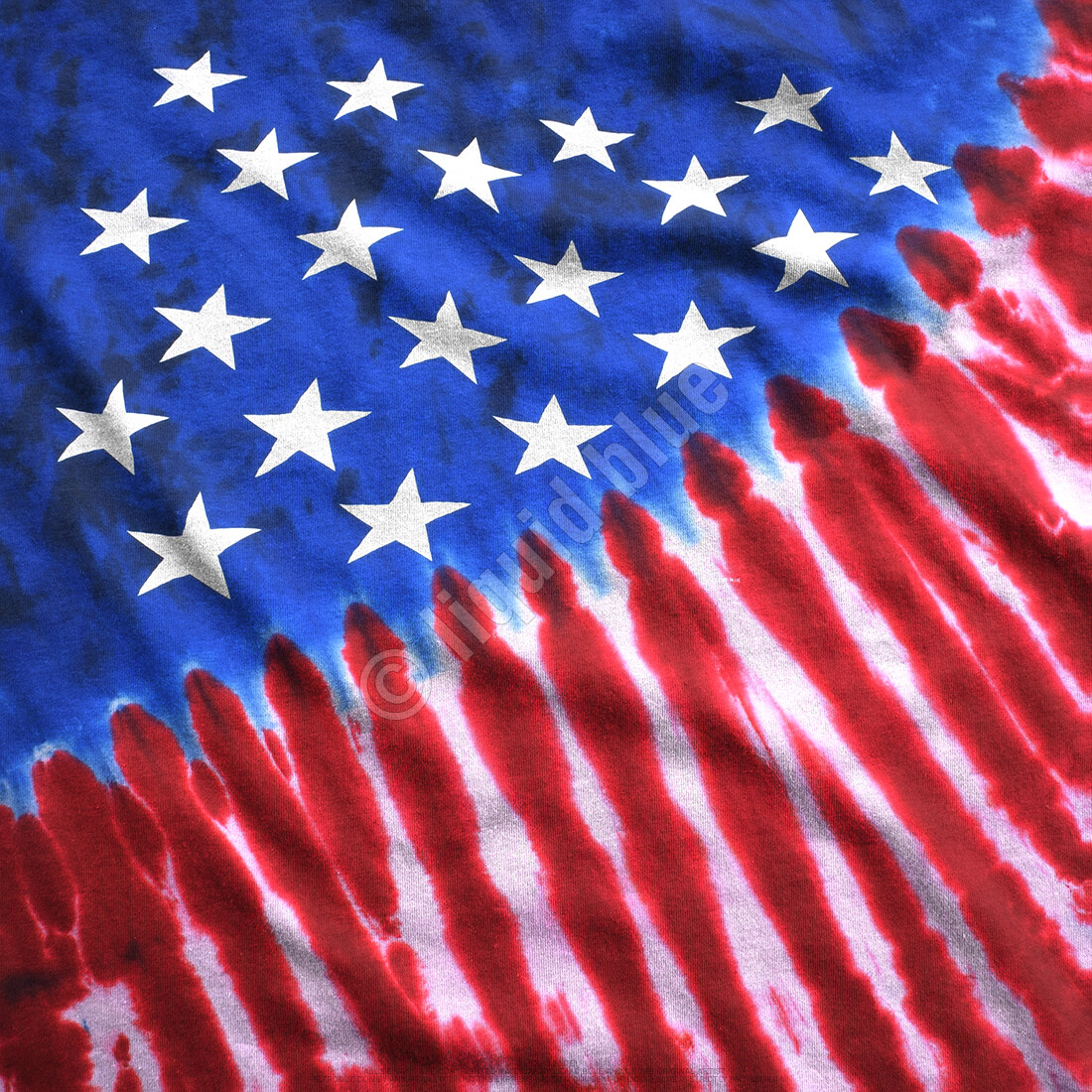 Patriotic Stars and Stripes Pride American Flag USA Mens Tie Dye T Shirt 11104