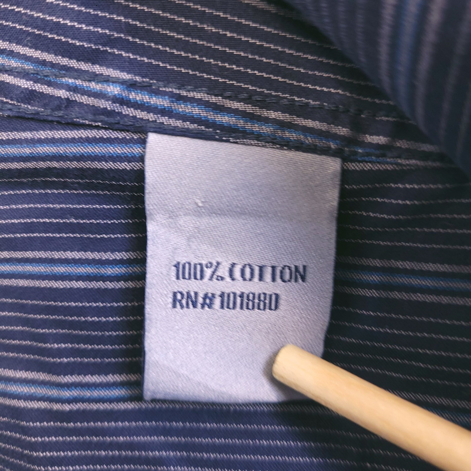 7D 7 Diamonds Mens Large Button Up Vertical Striped Flip Cuff Contrast Trim