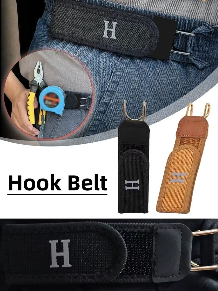 Invisible Elastic Belt No Buckle with Durable Metal Hook Closure Comfortable Adj