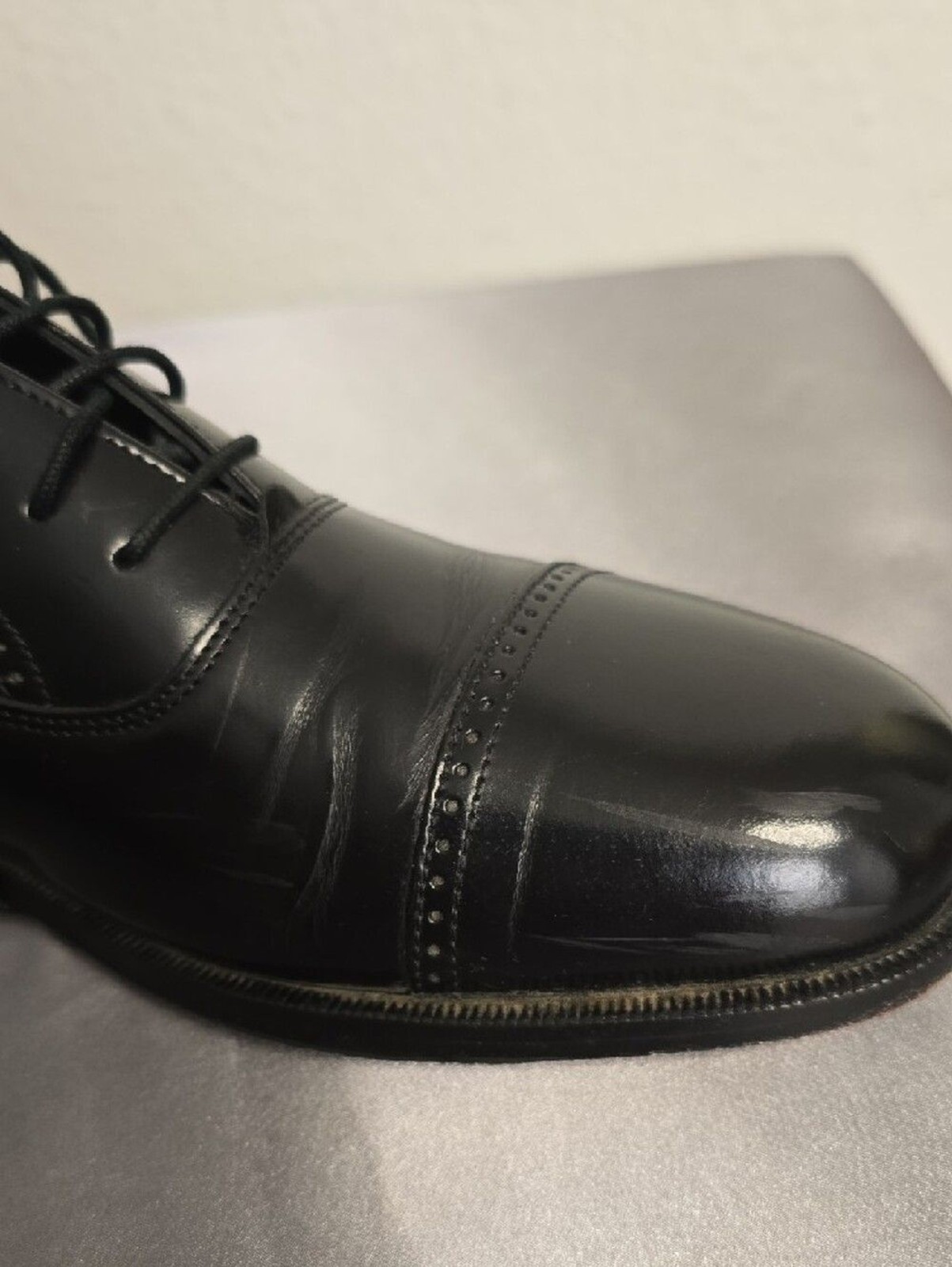 Bostonian Black Cap-Toe Leather Oxford Dress Shoes