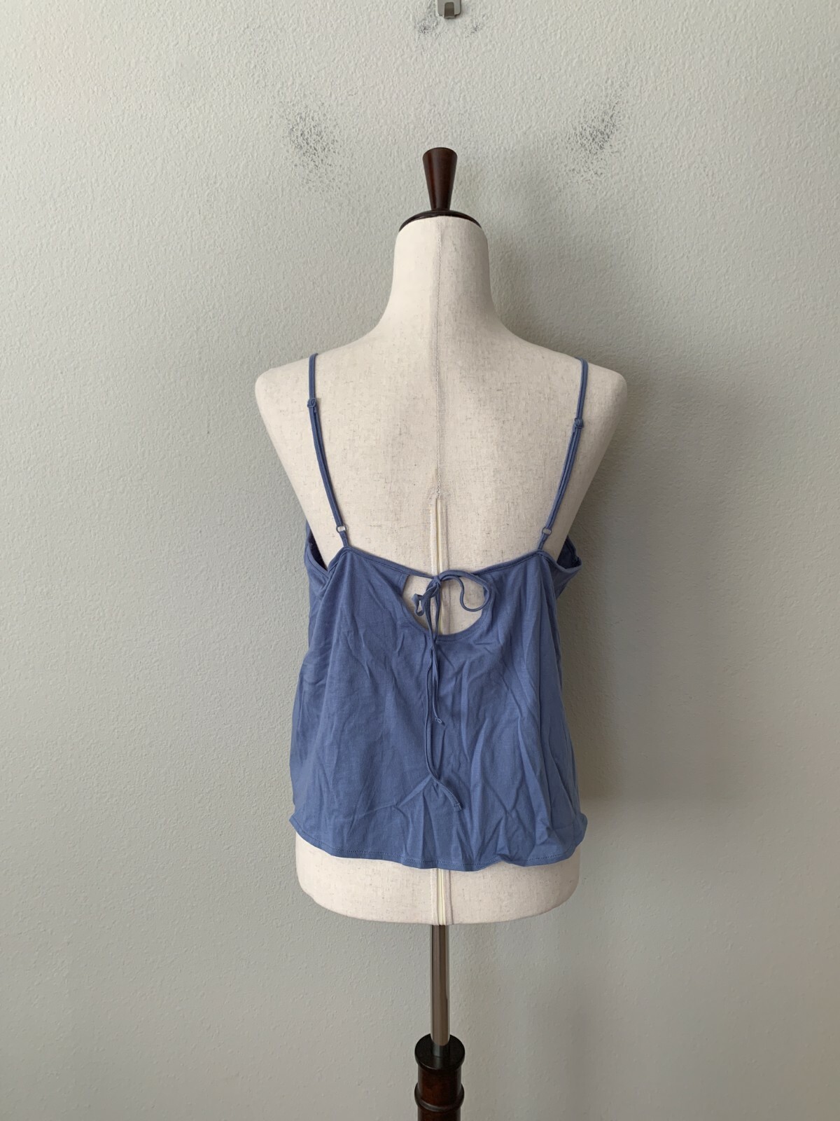 Natural Skin Sz S Aubrey Camisole Organic Cotton Modal Blend Pom Pom Back Tie