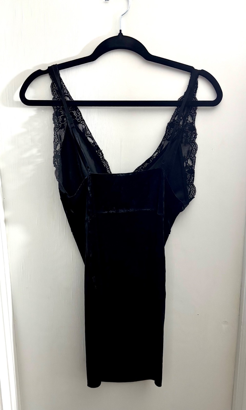 Free People Intimately Velvet Bodycon Slip Dress Women’s Size S Black
