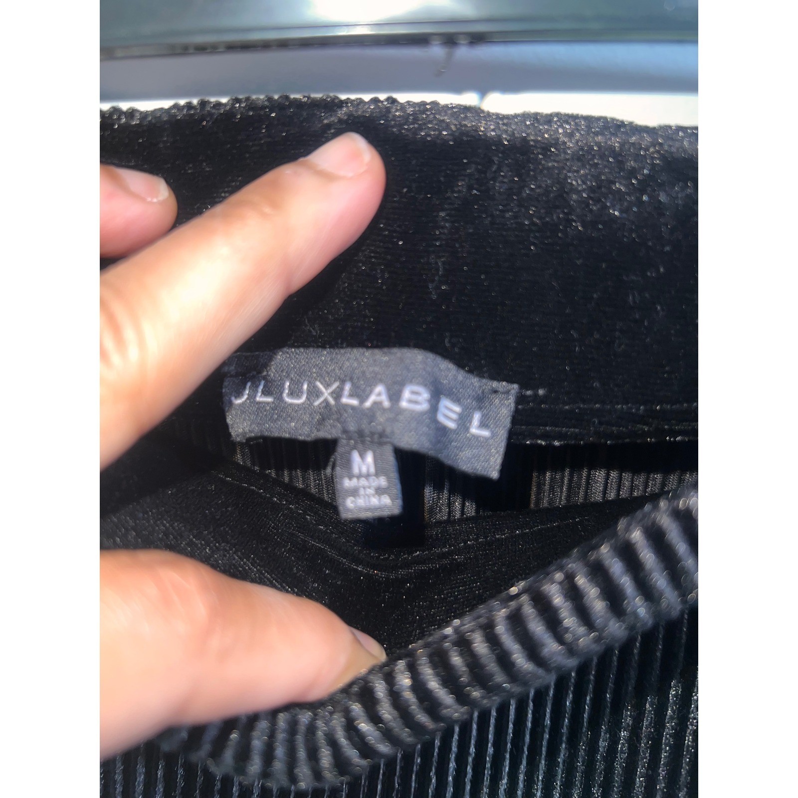 JLUXLABEL Black Velvet Sexy Corset Top & Metallic Pleated Maxi Skirt Set Medium