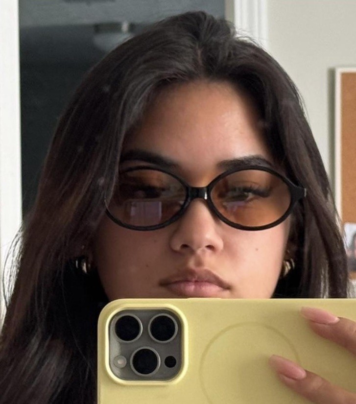 Oval Sunglasses Black Plastic Frame Brown Tinted Plastic Lenses Solid