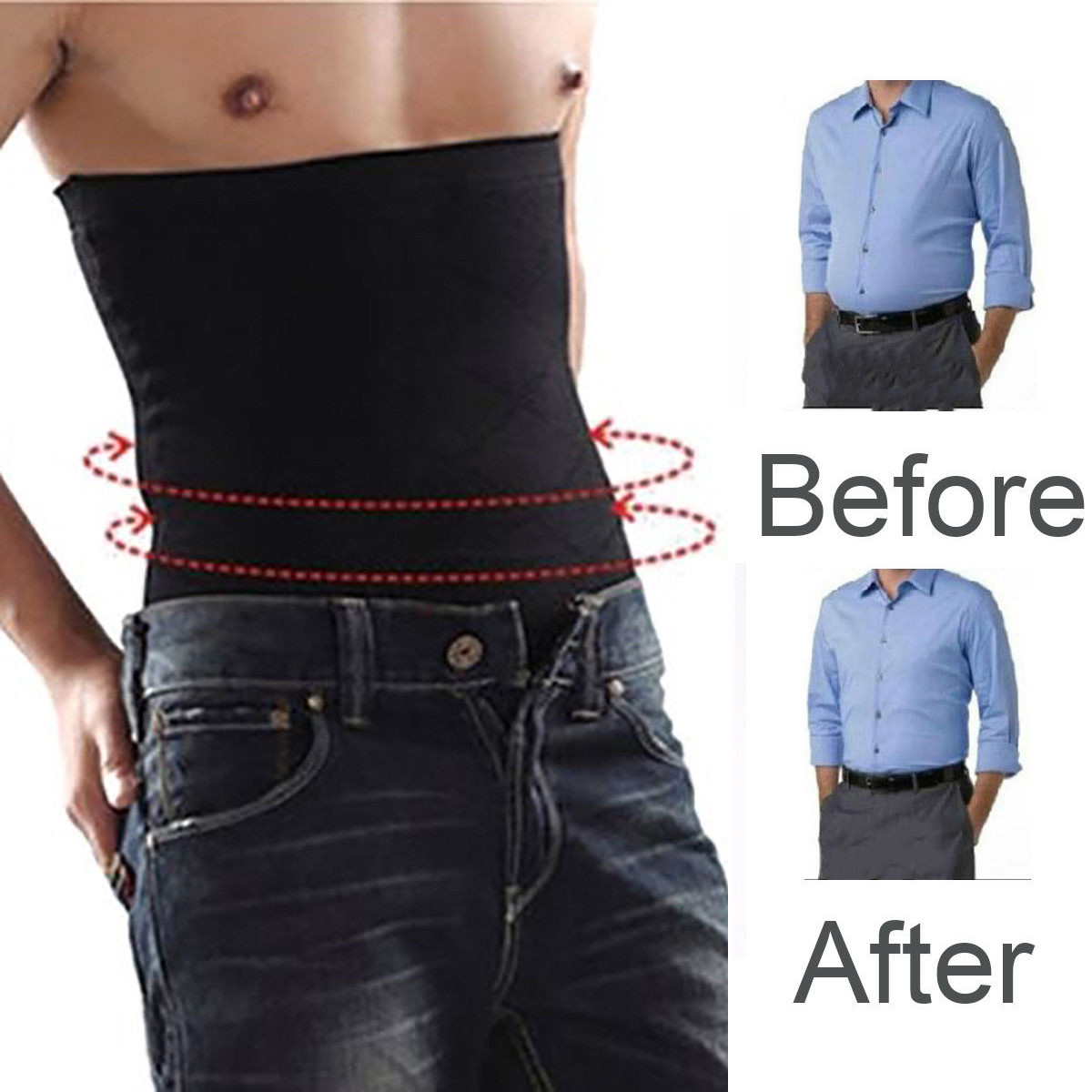 Men’s Waist Trimmer Belt Comfortable Abdomen Supports Tummy Control Body Shaper