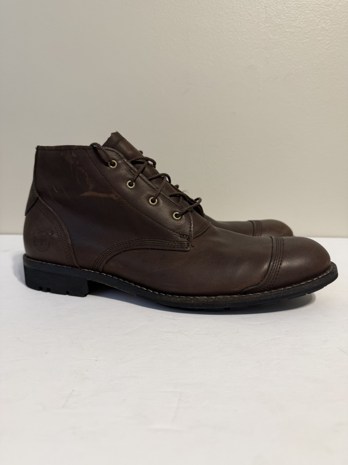 Timberland Men’s Brown Leather Chukka Ankle Boots Size 11W