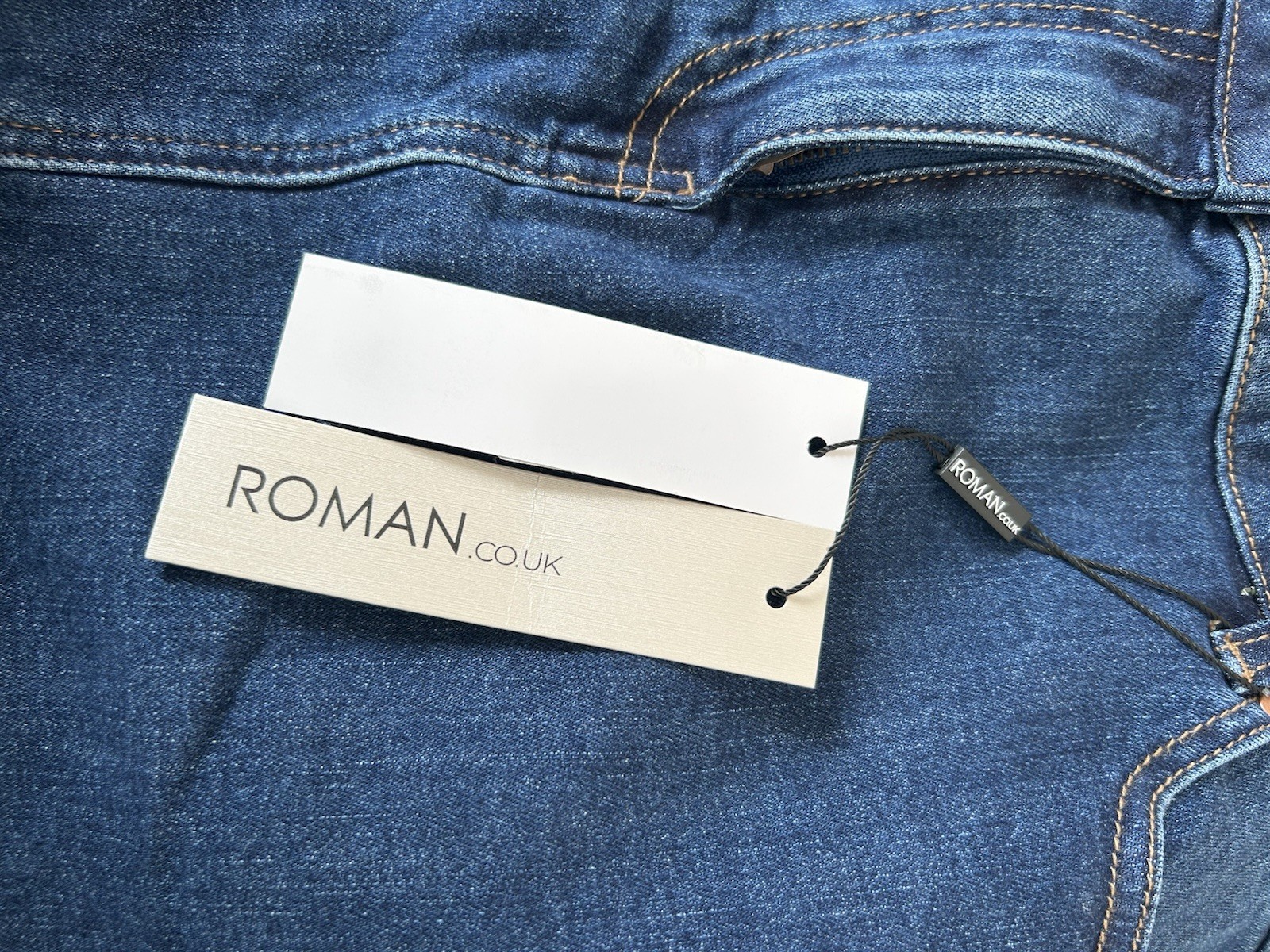 Roman Denim Skirt Women’s Blue Cotton Stretch Classic Size 16 BNWT