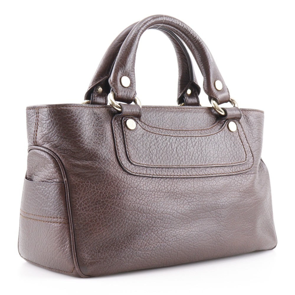CELINE Boogie bag Handbag 134023 Brown Brown leather Women