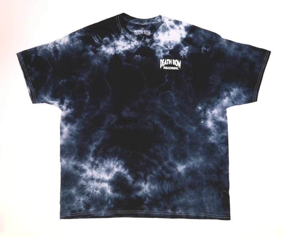 Death Row Records Blue 3D Print Tie Dye T Shirt Size 2XL