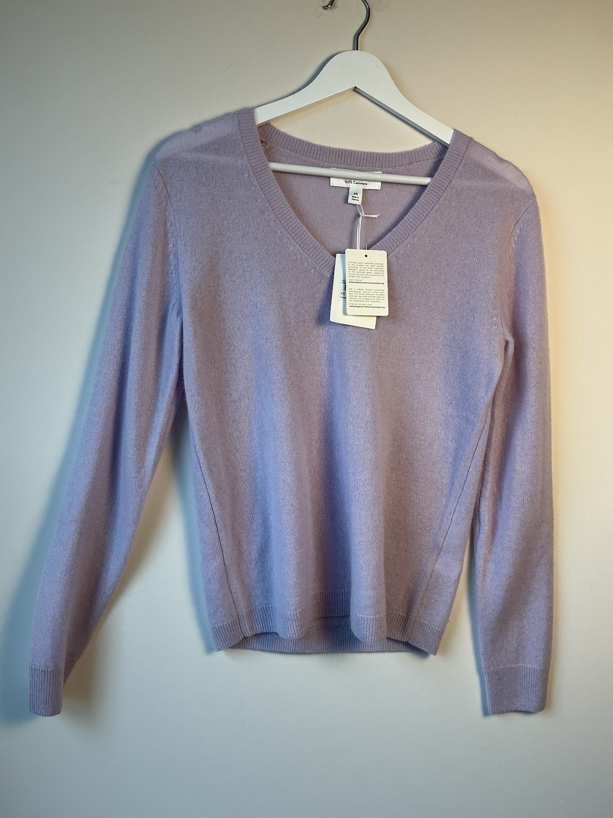 NWT 100% Cashmere Nordstrom Purple Sz Xs Lightweight Sweater