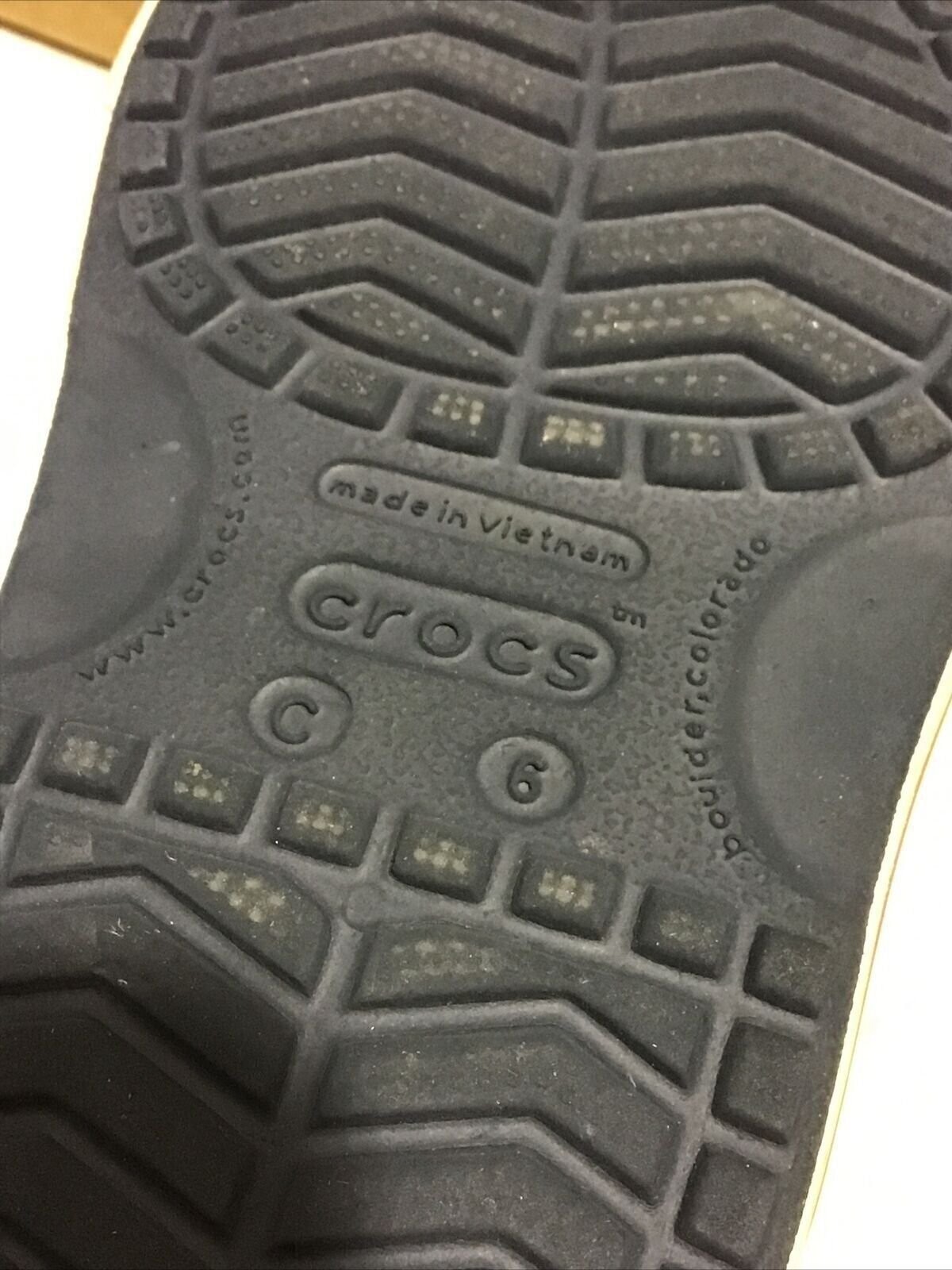 Crocs Unisex-Child Bayaband Sandals, Navy/Pepper, Size 6