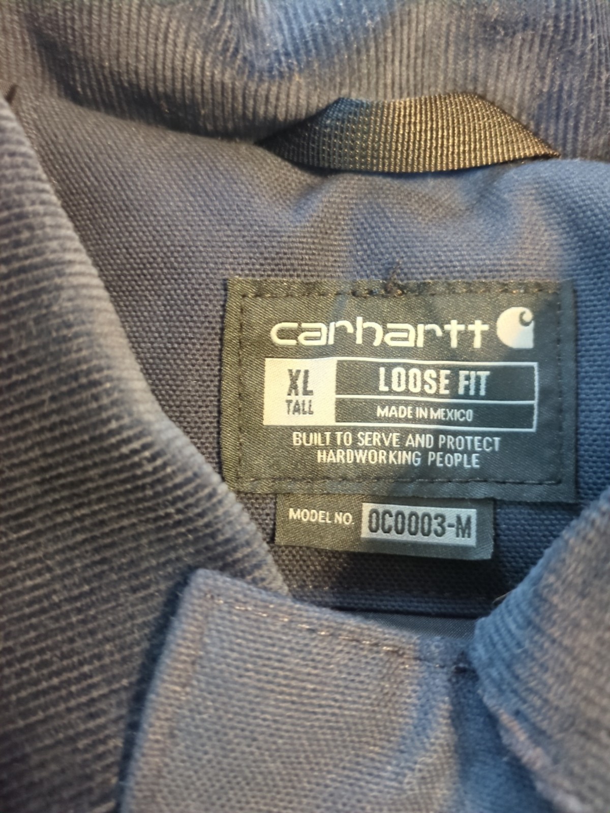 CARHARTT MEN’S LOOSE FIT FIRM DUCK TRADITIONAL COAT Sz MEN XLT DARK NAVY $145