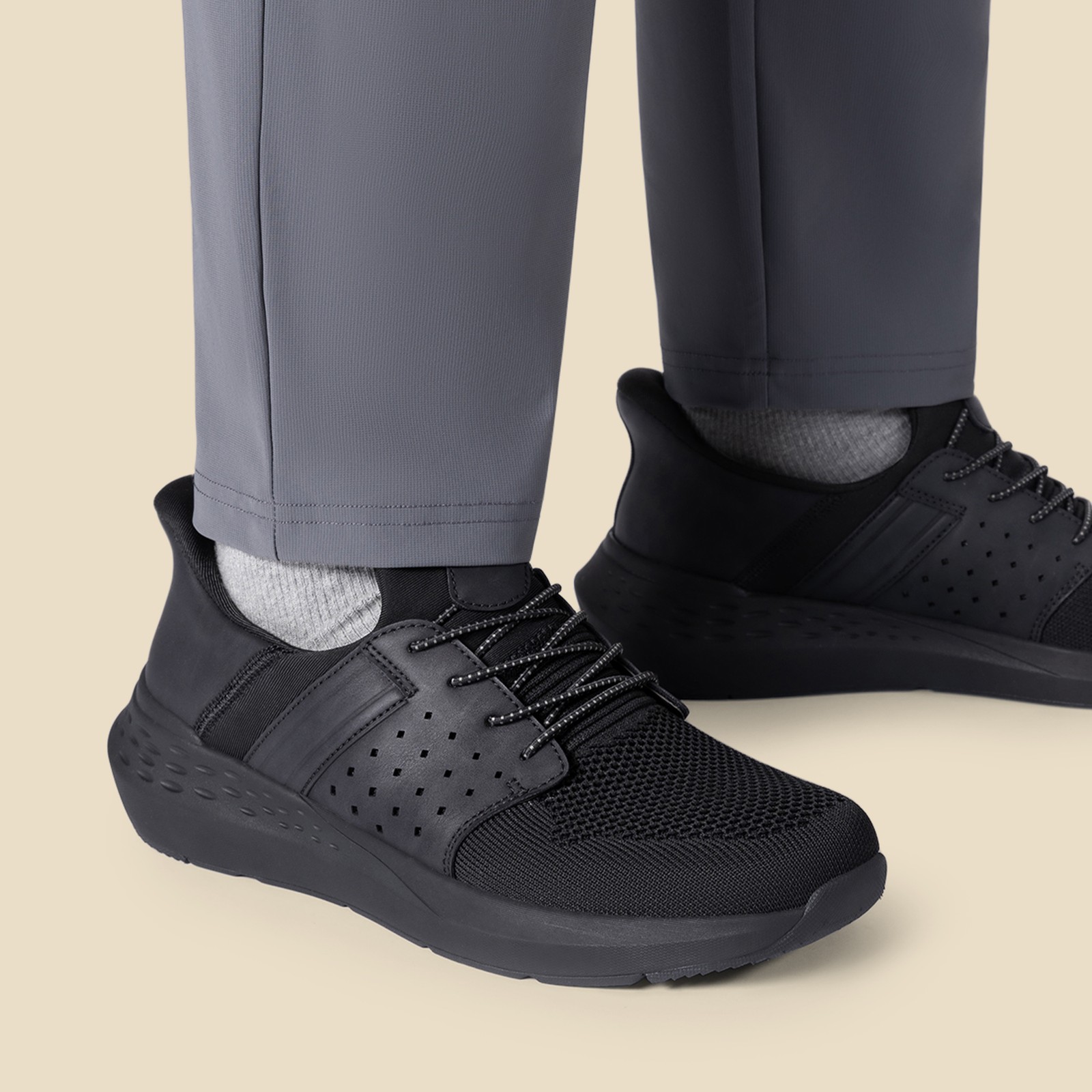 Men’s Hands Free Slip-on Sneakers Casual Shoes Loafers Comfortable Walking Shoes