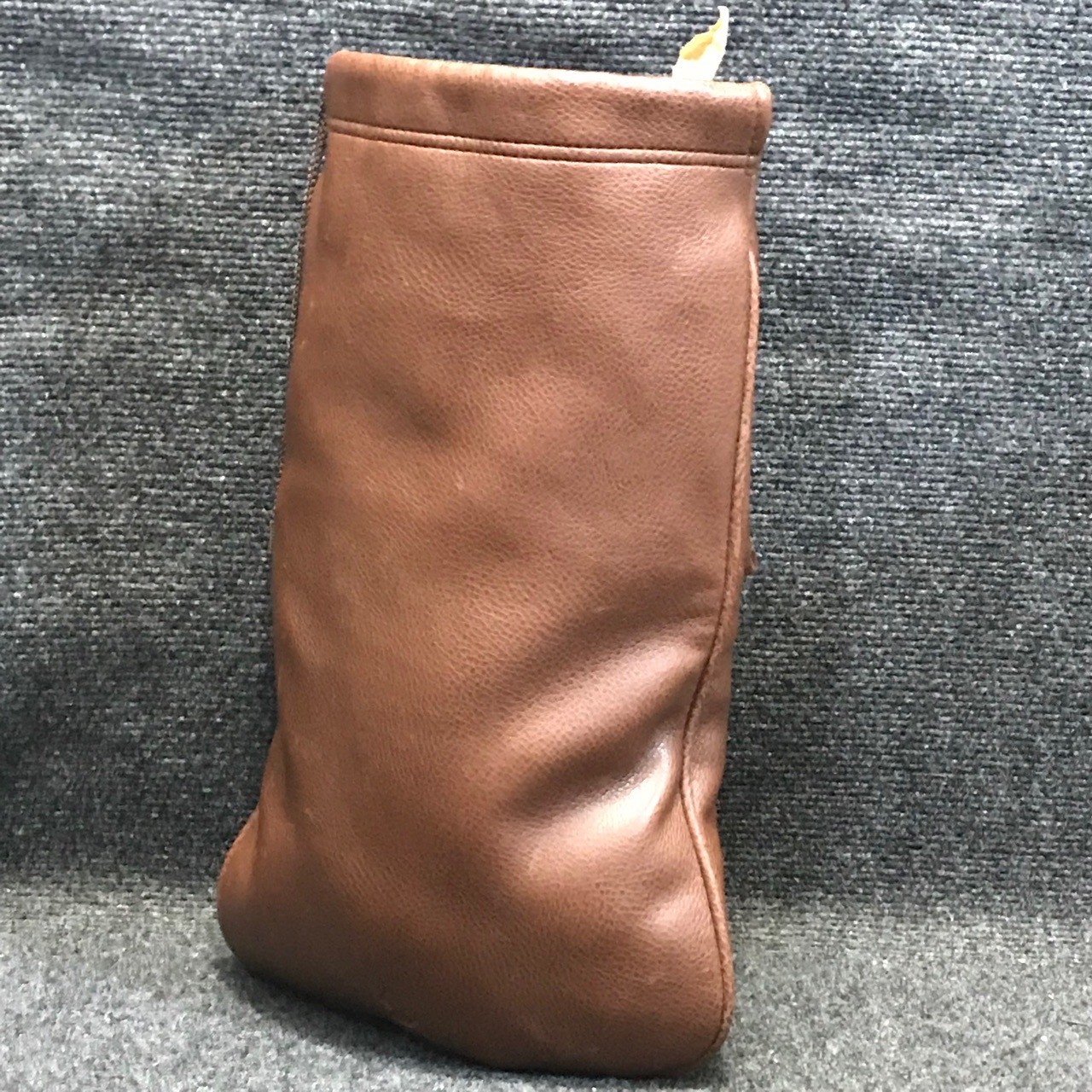Braun Büffel Design Germany Brown Leather Shoe Bag Drawstring Pouch Travel Bag