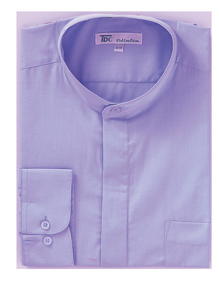 Mens’ Mandarin Collar ( banded collar) Dress Shirt Cotton Blend Style SG01