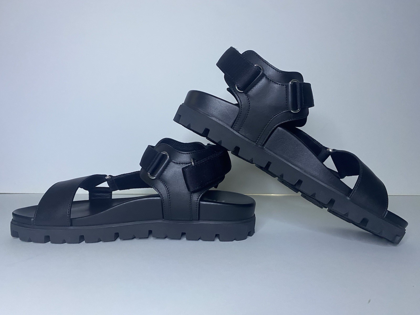 Men’s Size 9 US (8 UK) PRADA Montana Strap Sandals New In box Black