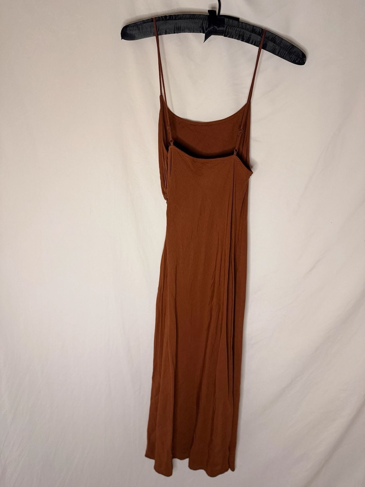 ZARA – Midi Dress with Cut Out – Brown – Size M