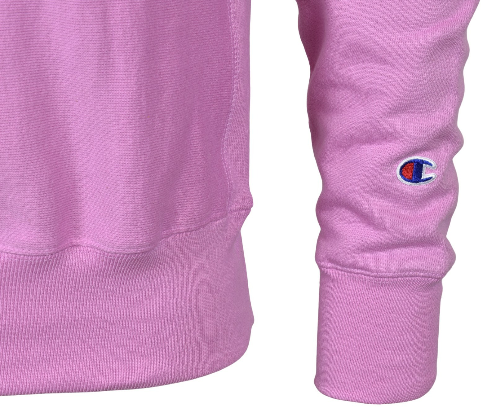 Champion Men’s Crew, Sleeve Logo – Pink – Small