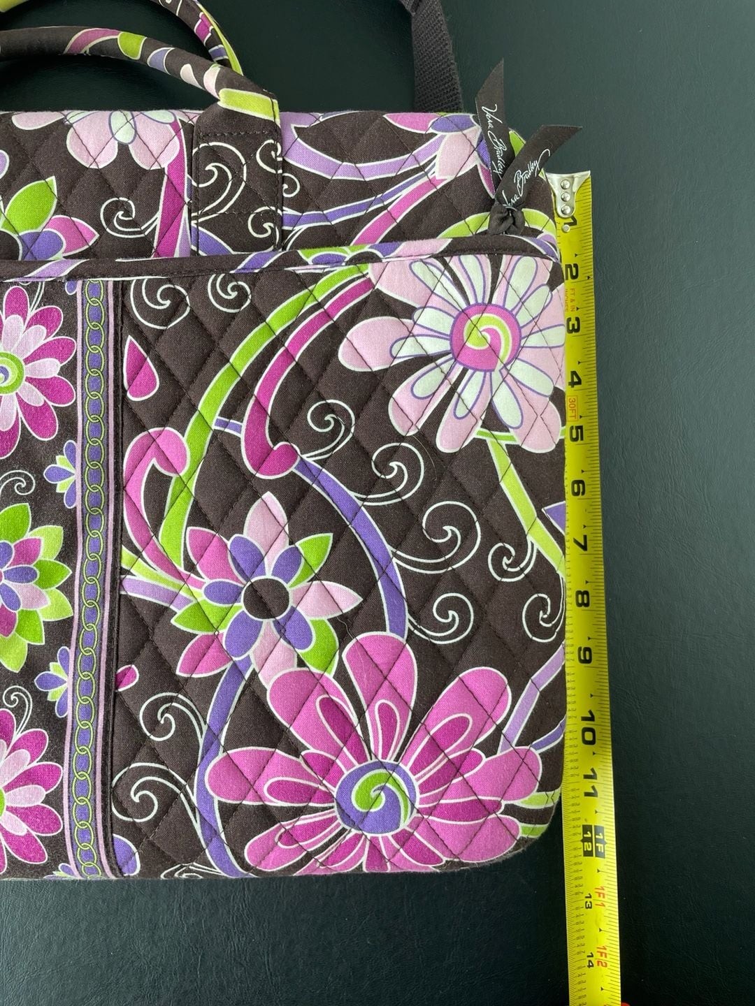 Vera Bradley Quilted Floral Laptop Computer Bag with Shoulder Strap