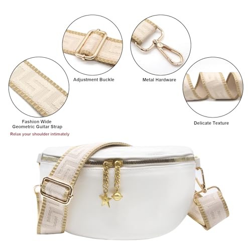 Purse Strap Wide 3.8cm Shoulder Strap Crossbody Bag Strap Replacement Beige