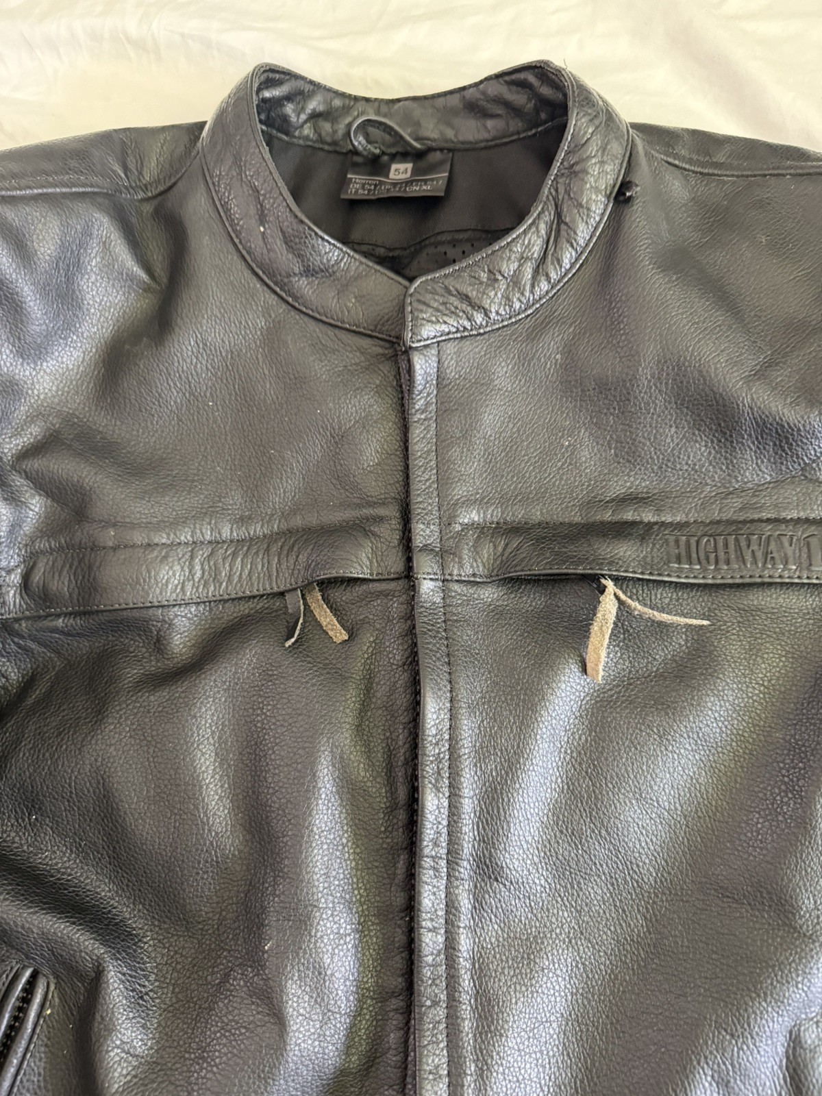 Vintage German Highway 1 Buffalo Leather Motorcycle Jacket Men’s US 44 / EU 54