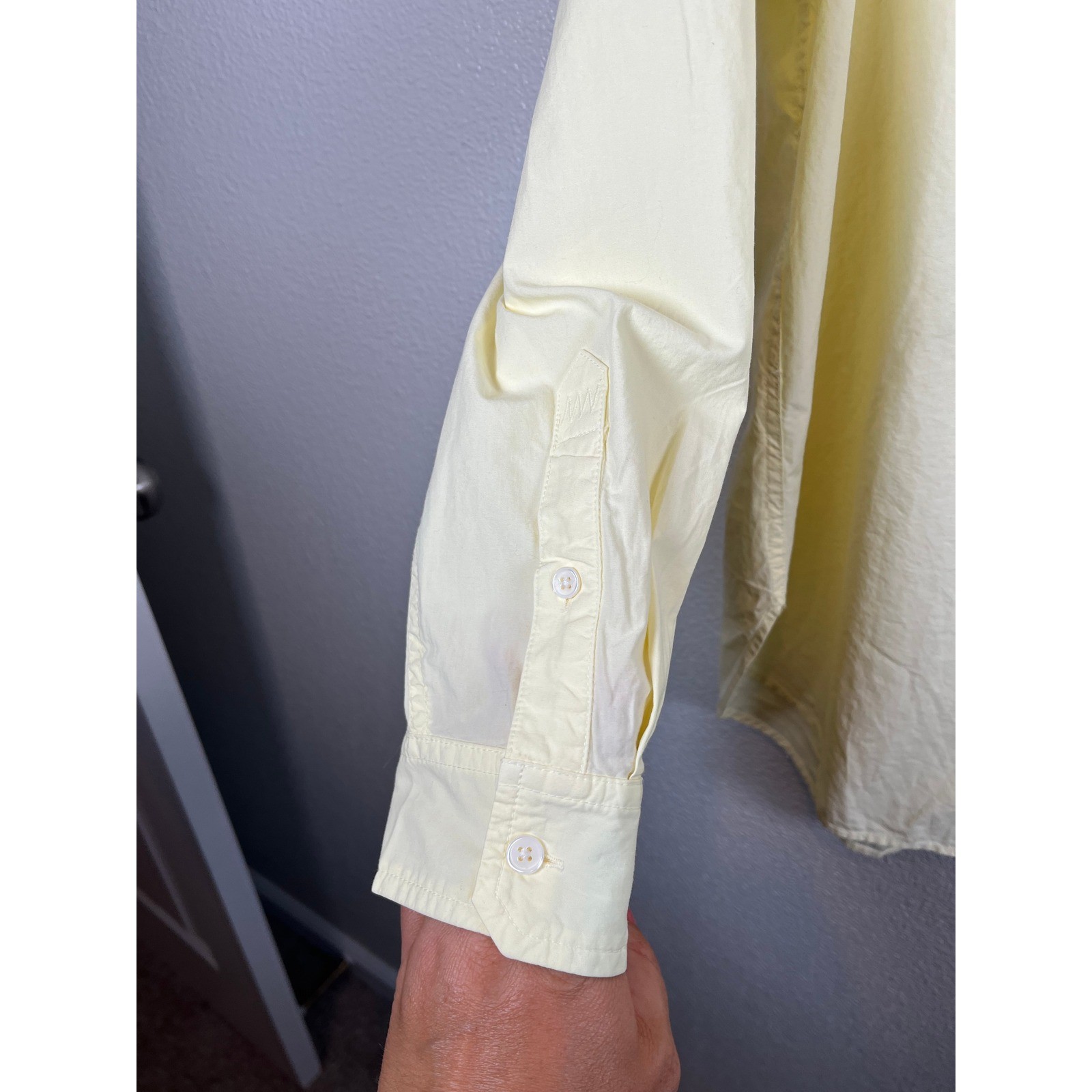 NWT Madewell The Easy Shirt in Poplin Sheer Pineapple Yellow XXS