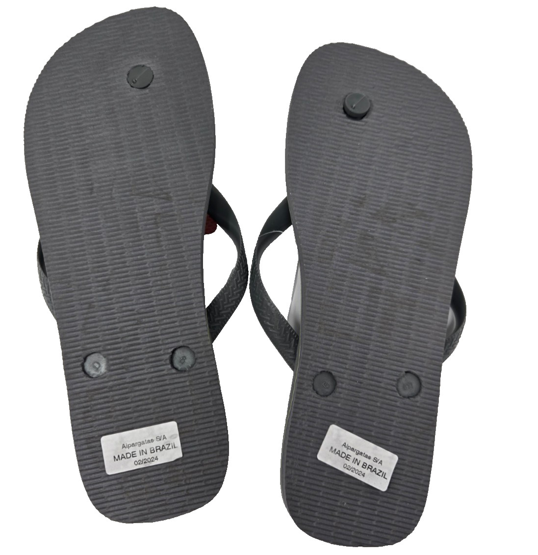 Havaianas Mens Slim Flip Flop Sandals Steel Gray Beach Shoes Size 11/12