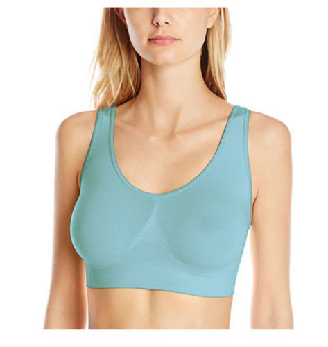 2 Pack Ahh By Rhonda Shear Women’s Seamless Leisure Bra Tuquoise Lavender 2XL