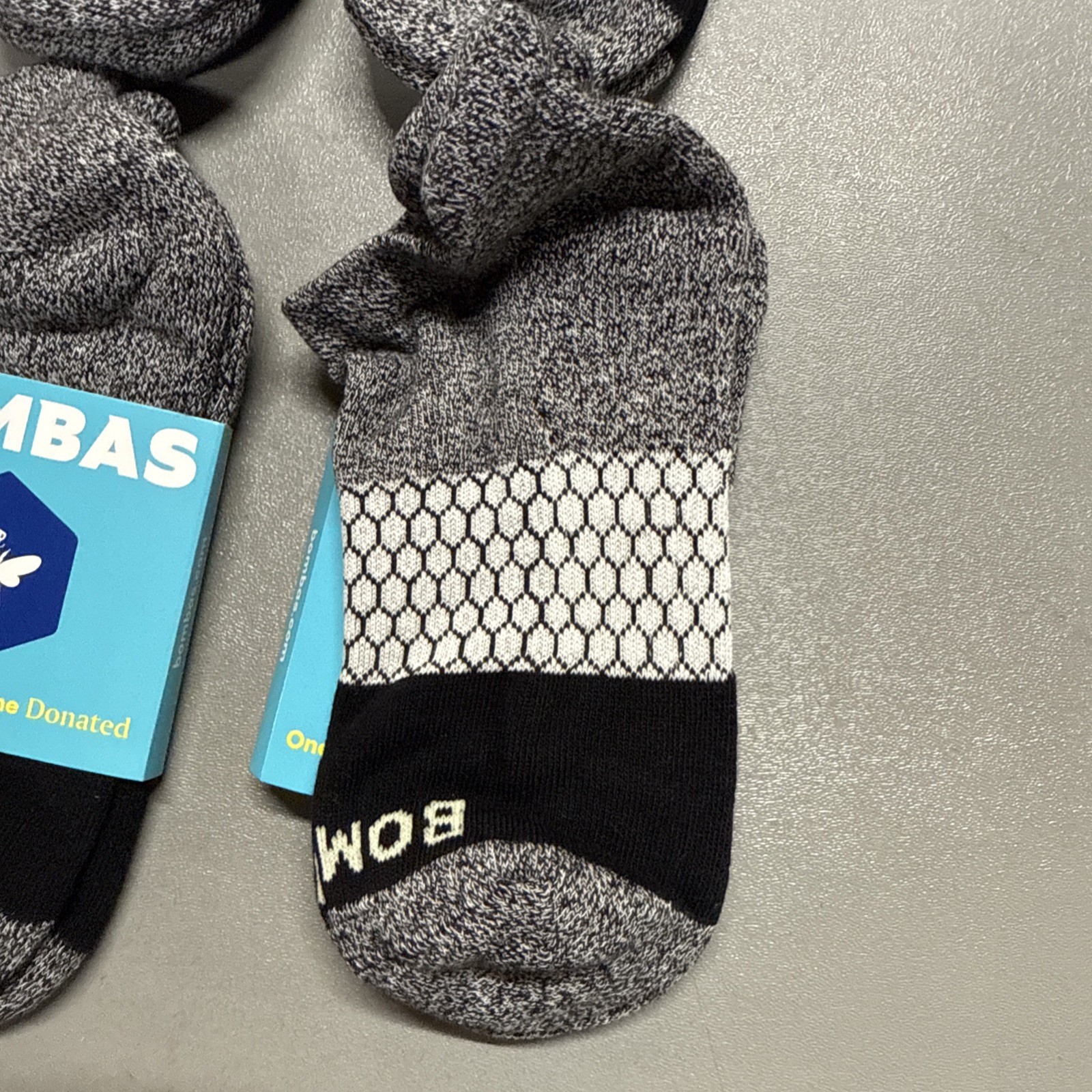 4 Pack Bombas All-Purpose Ankle Socks – Women’s Medium – Black /Grey