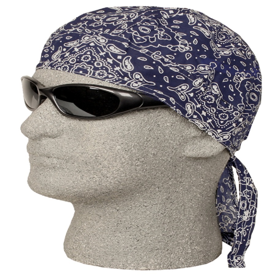 PAISLEY DOO RAG FITTED COTTON BANDANA TIES Do Du Hav A Danna Tie Skull Cap Back