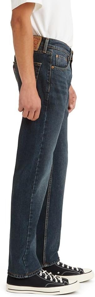 Levi Men’s 505 32W X 34L Regular Fit Jeans, Dark Stonewash, NEW SEALED !