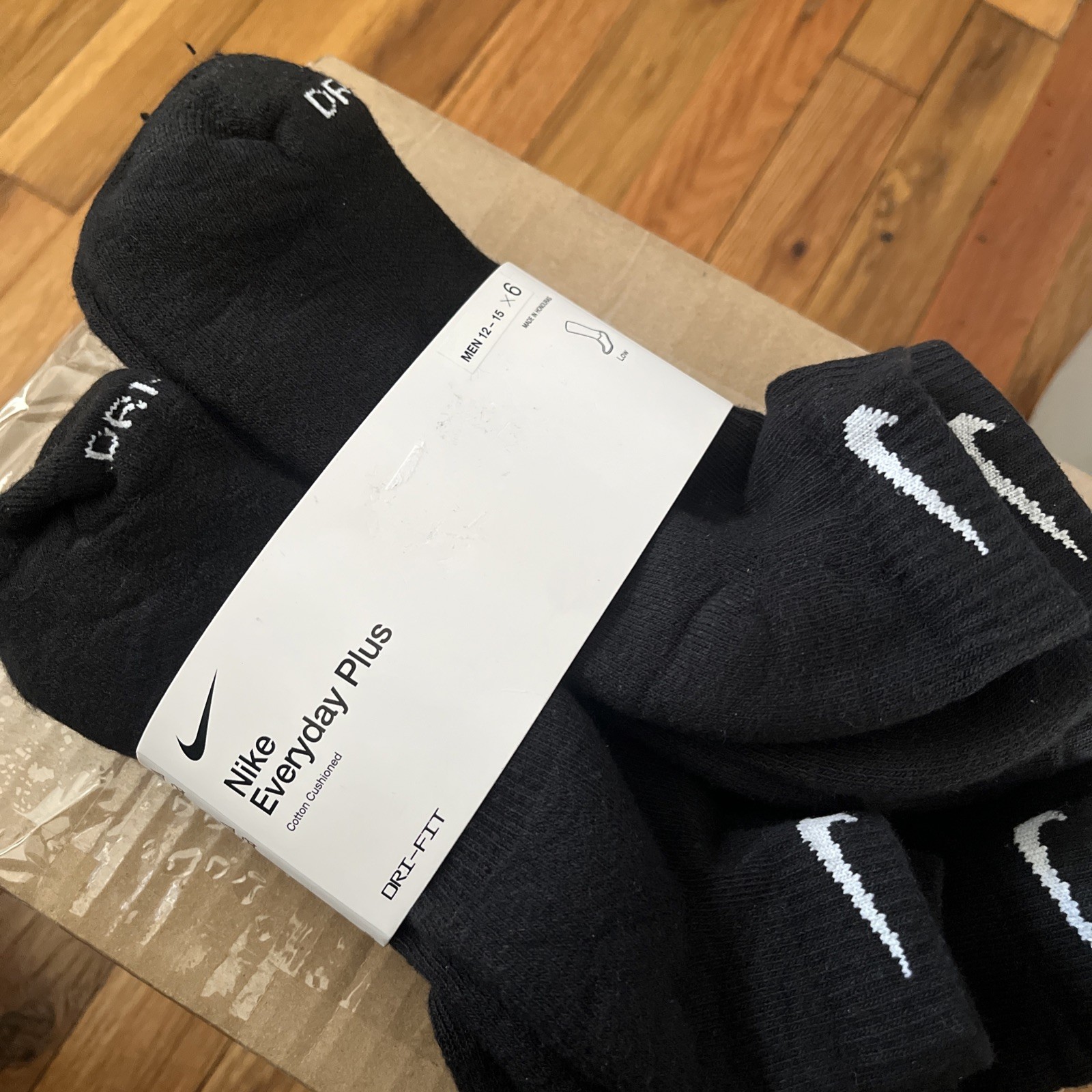 Nike Everyday Plus Cushion No Show Men’s Socks – Black, 6 Pack