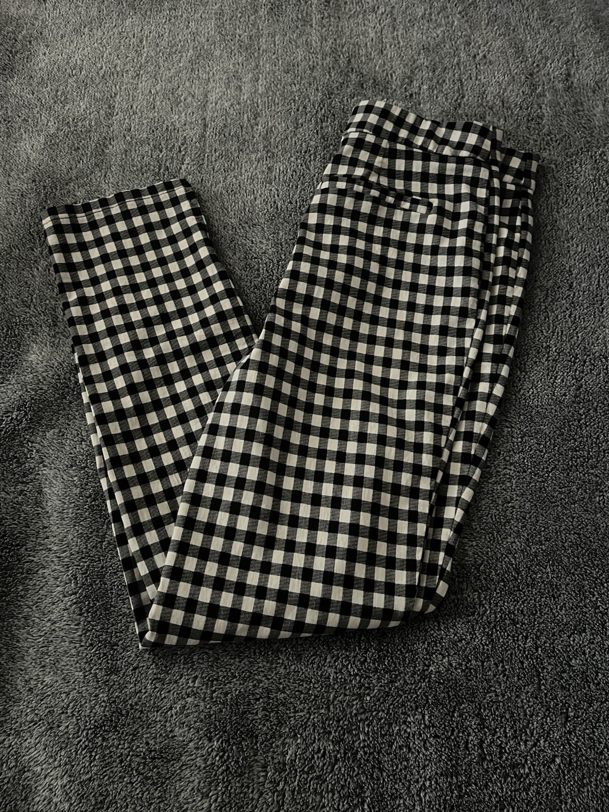 Forever 21 Womens Plaid Pants Black/White Size Medium Checker