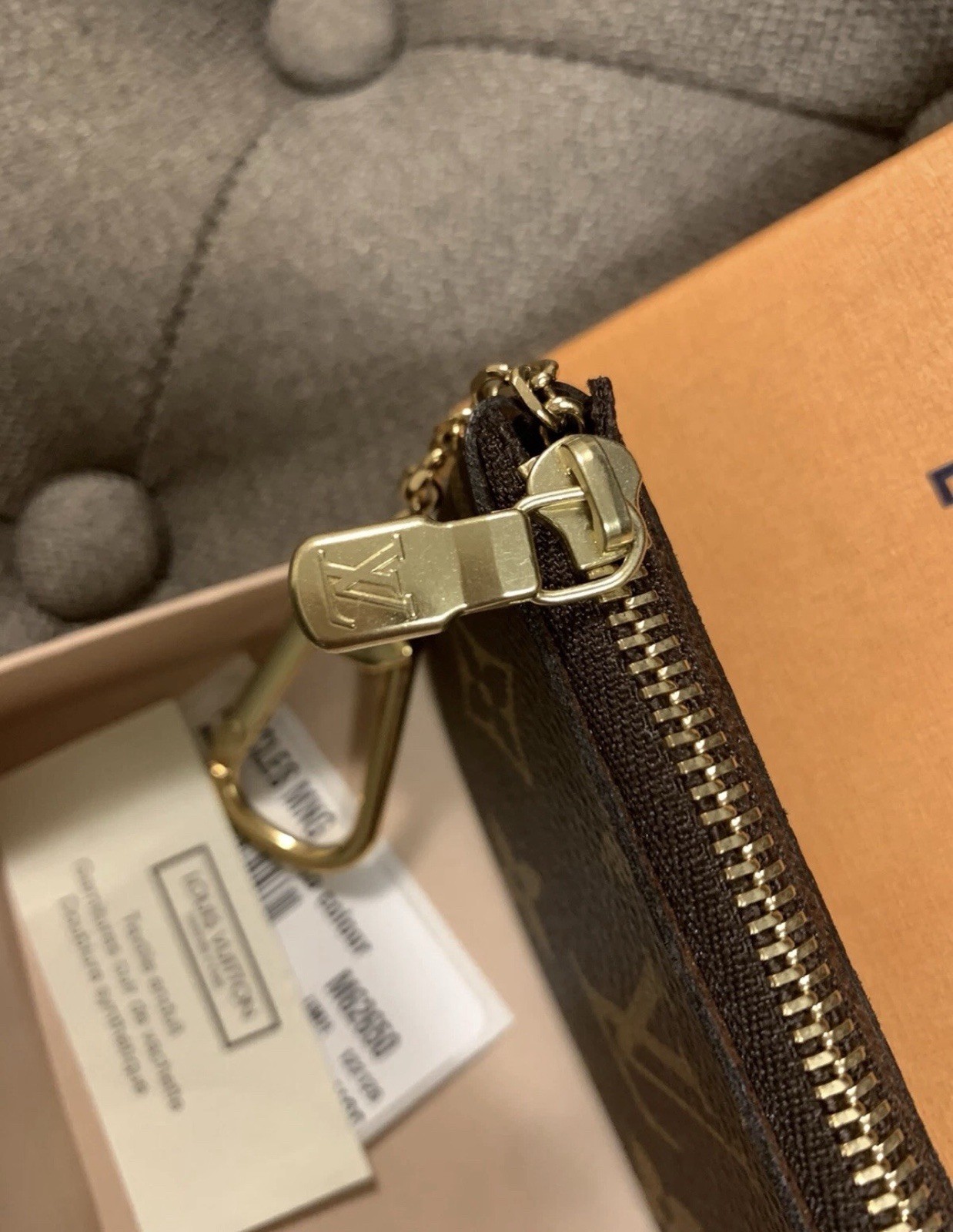 Louis Vuitton Authentic Card/Key/Coin Pouch Brown Monogram (Brand New with Box)