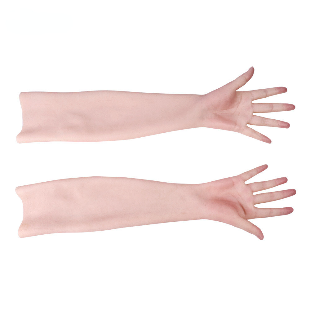 Realistic Silicone Glove Hand Skin Cover Scars Hand Sleeve Cosplay Crossdresser