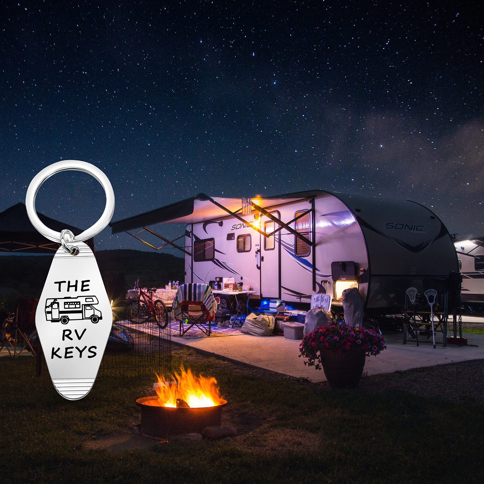 RV Keychain for Trailer & Camper Lovers – Adventure Gift for Motorhome Vacations