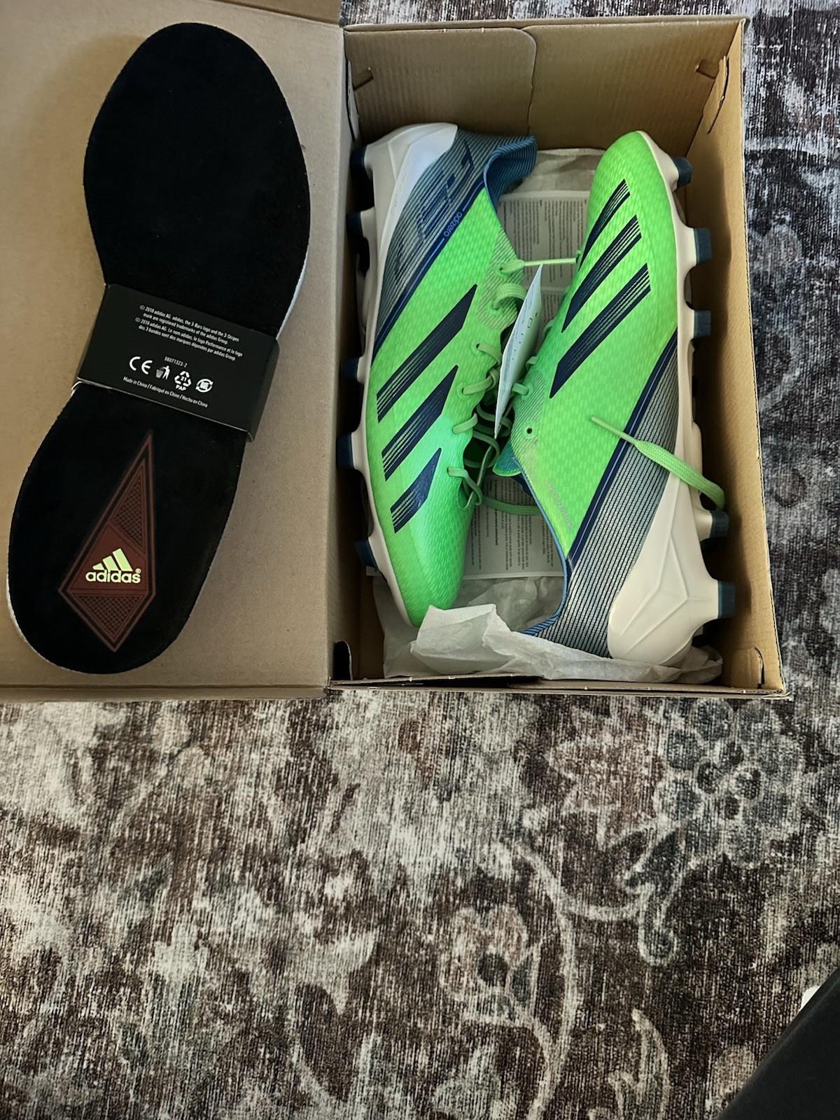 adidas adizero F50 TRX FG SYN Mens 9 Soccer Cleats Green/Blue/White G65310