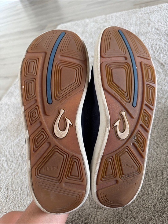 OluKai Moku Pae Sneakers Mens 12 Navy Blue Shoes Slip On
