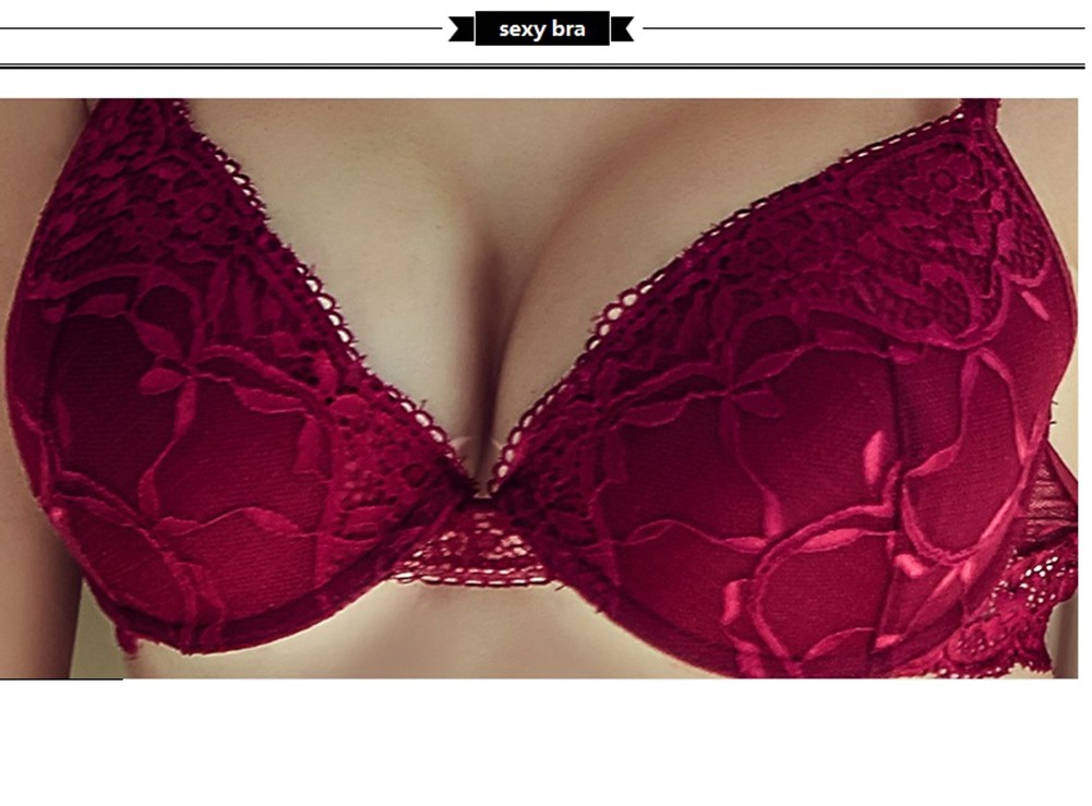 Floral Embroidery Underwire Bra Lot Push Up Padded Enhancer Bra Set Panties AB C