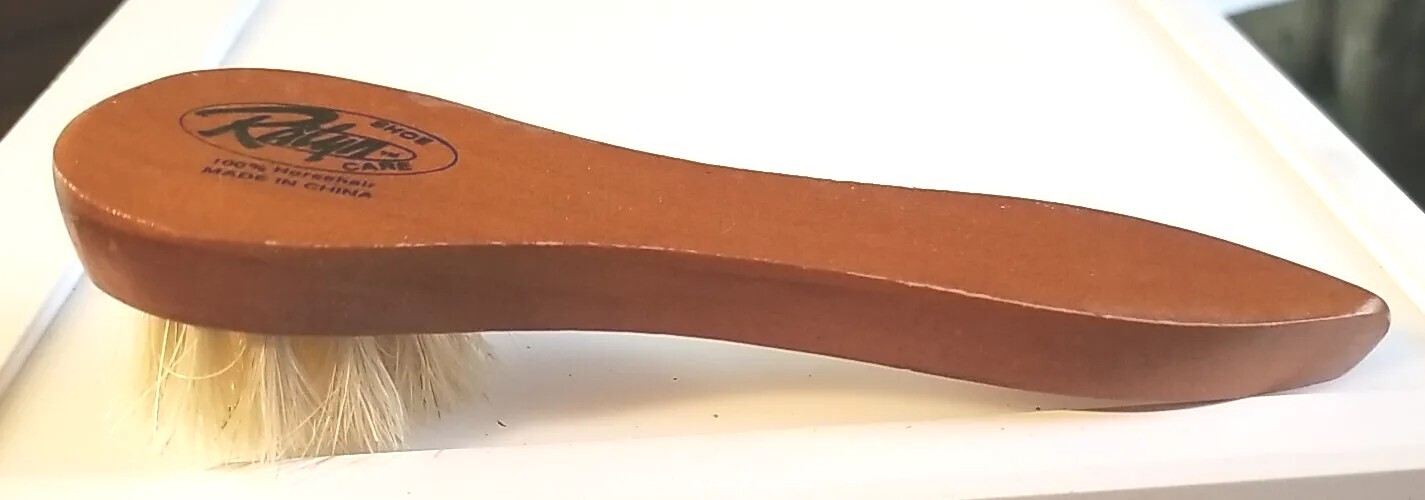6″ RALYN DAUBER 100% Horsehair Brush Wood Handle BOOT Shoe Polish APPLICATOR New