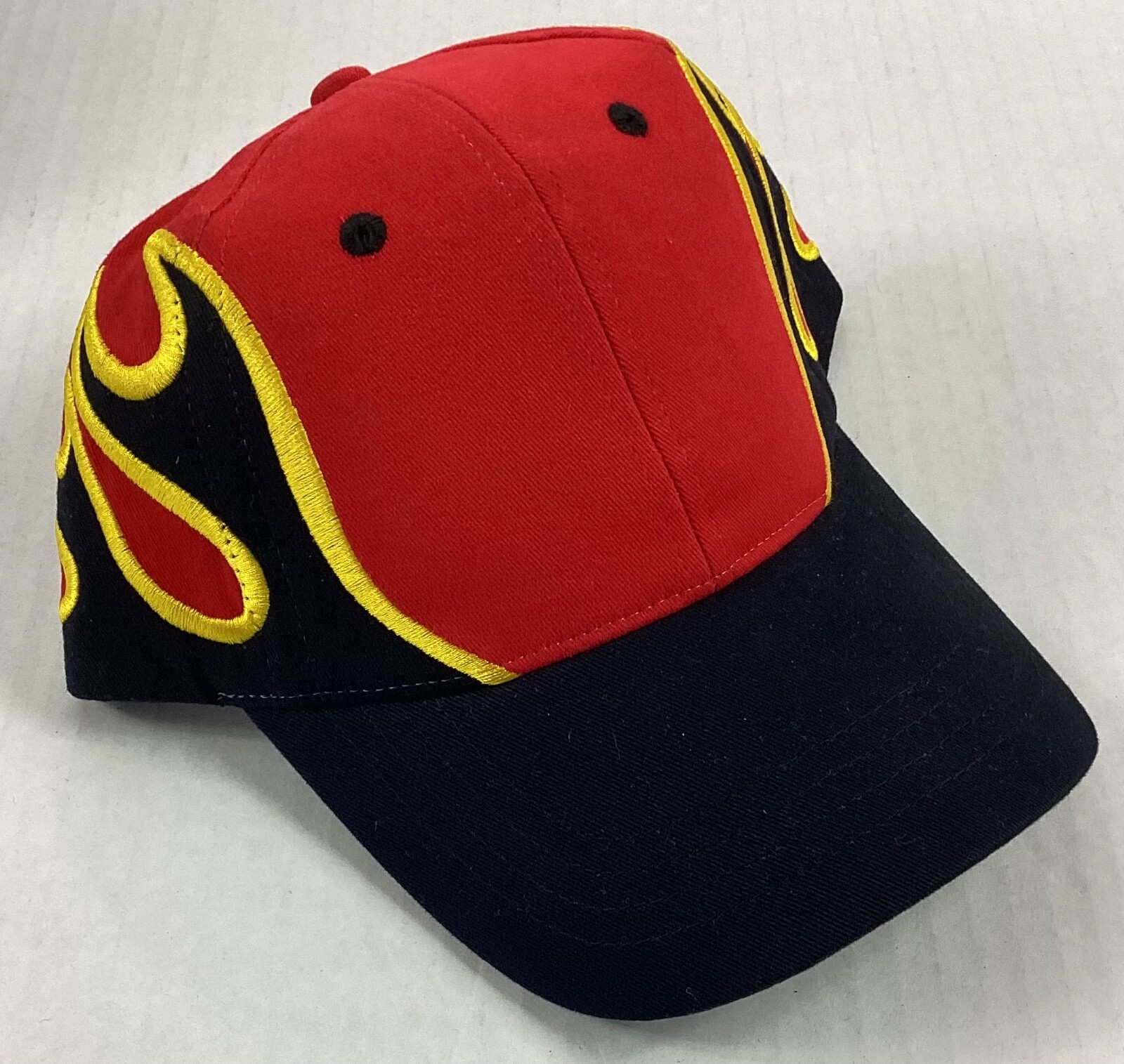 Head Shots by KC Caps Flames DEAD STOCK Blank Fire Hats Nascar WWE Vintage