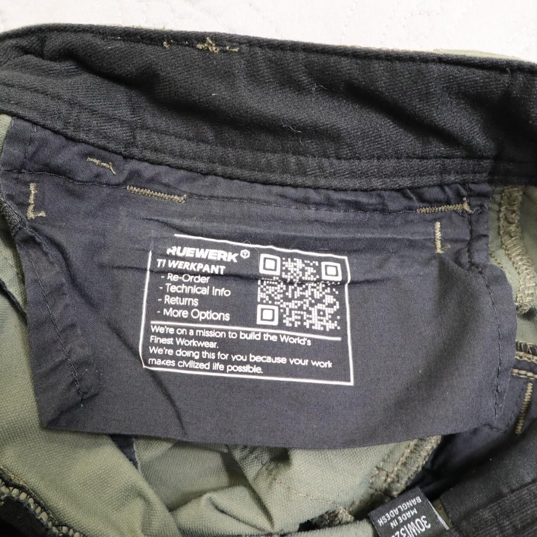Truewerk T1 Werkpant Cargo Pants Mens 30×32 Green Stretch Outdoor Workwear