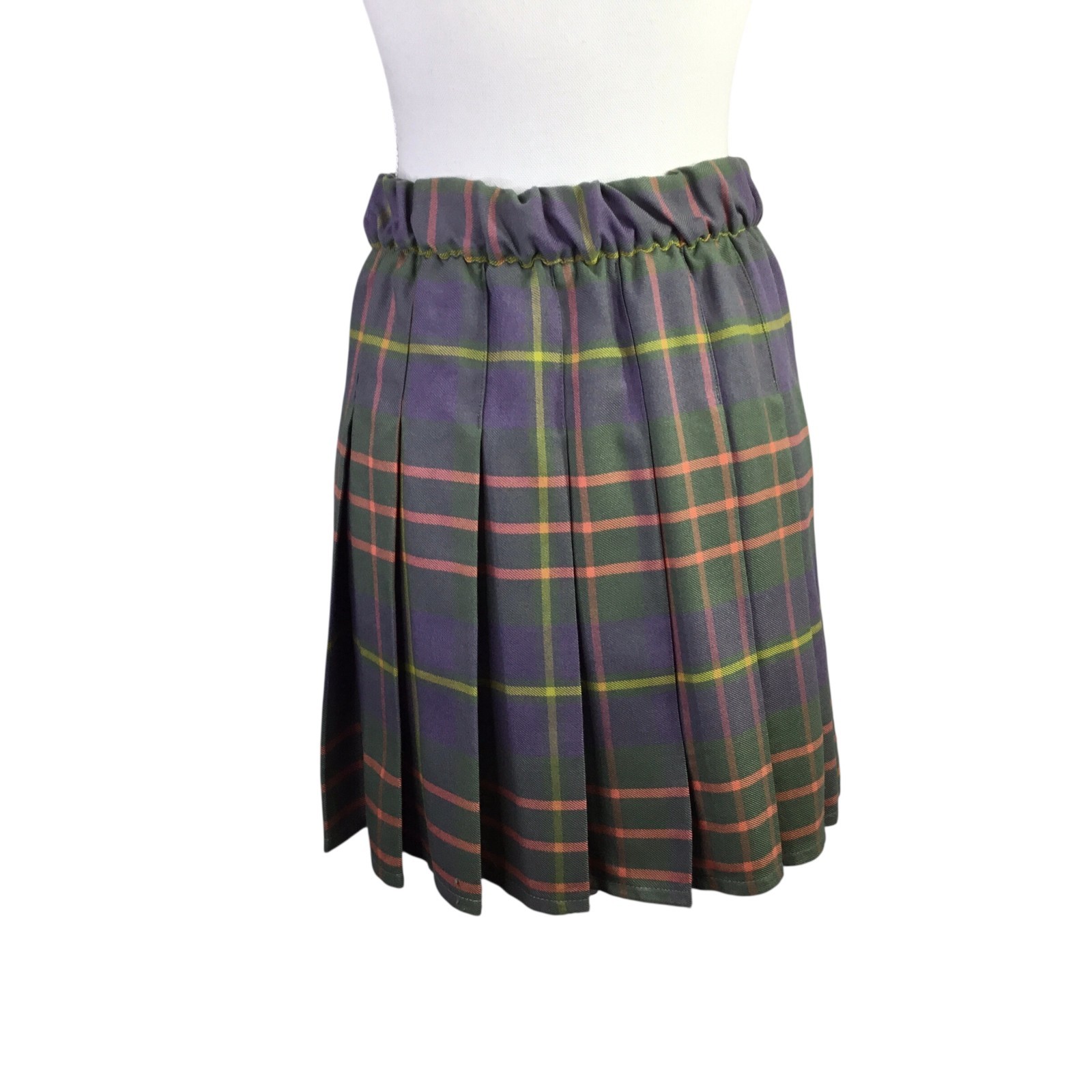 Sport Kilt Plaid Skirt Kilt Pleated Mini Size S Tartan USA Adjustable Wrap