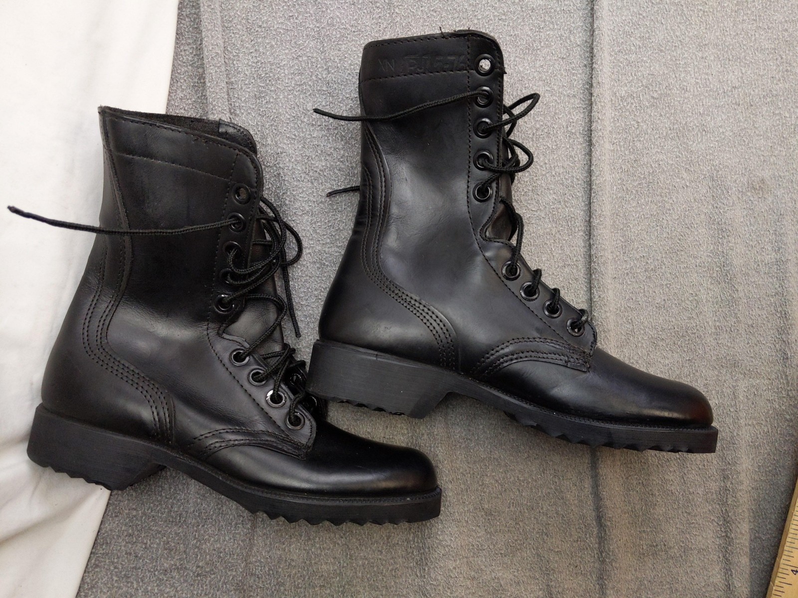 RO-Search Boots Womens Size 5.5 Black Leather Work Combat Mid Calf Lace Up
