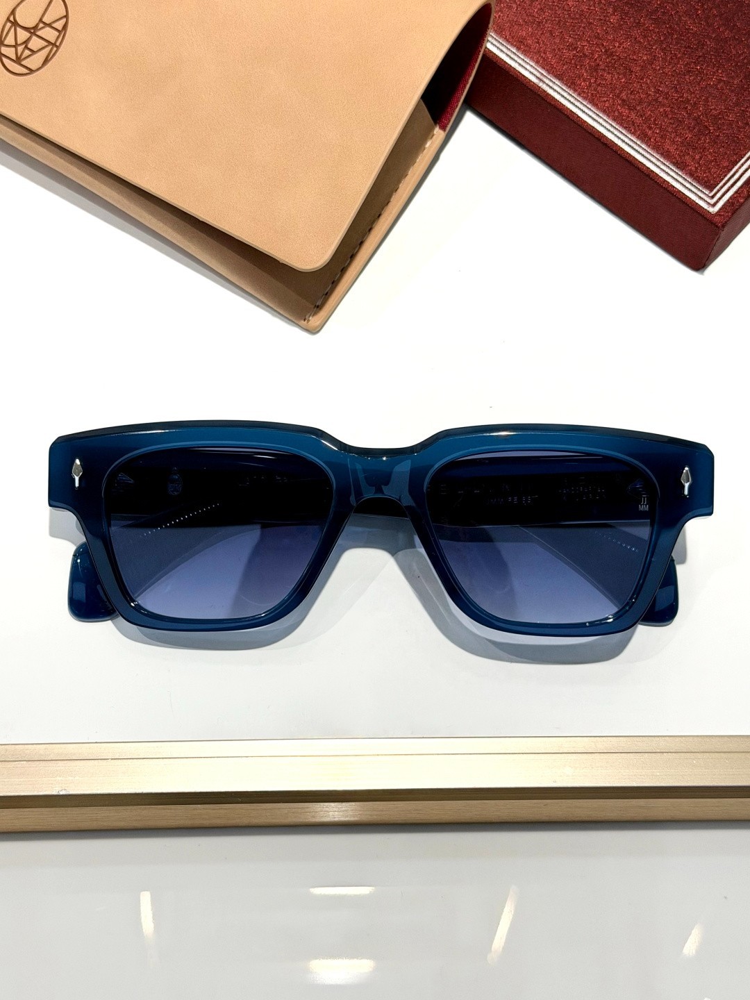Jacques Marie Mage Fellini Sunglasses Blue/Blue 51-20-146mm With Case